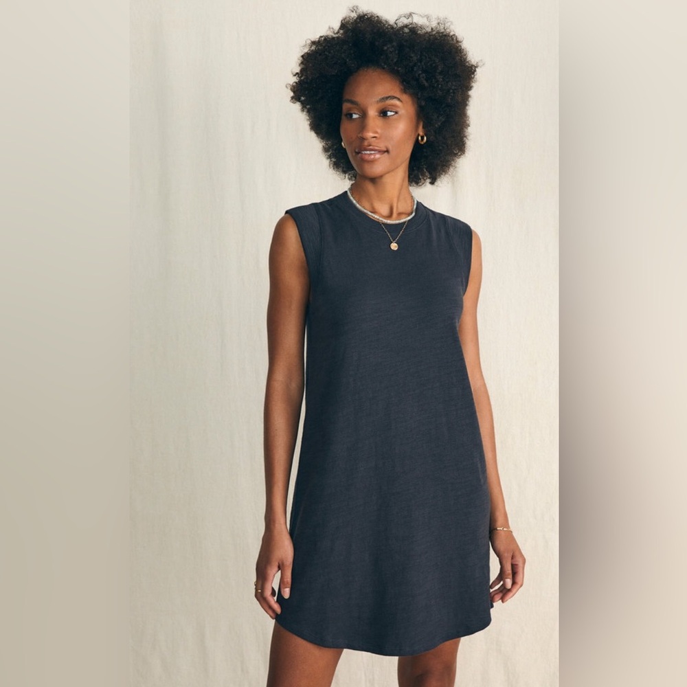 NWT Faherty sunwashed organic cotton muscle dress XL